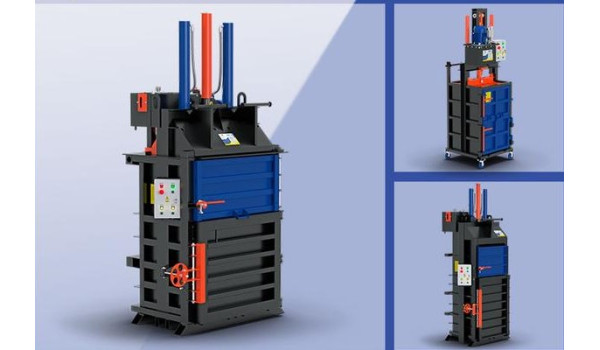 Press for waste paper, recyclable materials, PET bottles